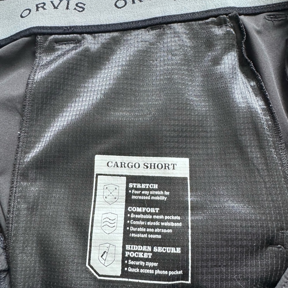 Orvis Men's Black Cargo Shorts 36 - Picture 3 of 6